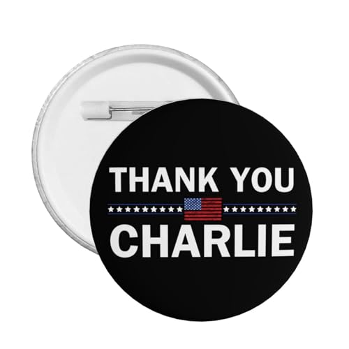 Danke Charlie Kirk Button Pins RIP Charlie Kirk Pins und Button Kreis Abzeichen Runde Brust Pin von peiyeety