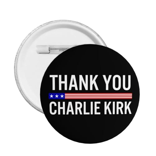 Danke Charlie Kirk Button Pins RIP Charlie Kirk Pins und Button Kreis Abzeichen Runde Brust Pin von peiyeety