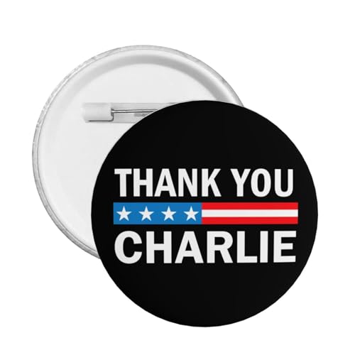 Danke Charlie Kirk Button Pins RIP Charlie Kirk Pins und Button Kreis Abzeichen Runde Brust Pin von peiyeety