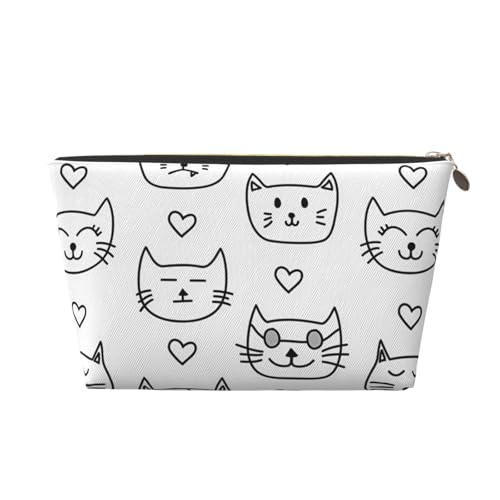 Der Bohemian Fish Tragbare Kosmetiktasche aus Leder, geeignet für Geschäftsreisen für Damen und Herren von peiyeety