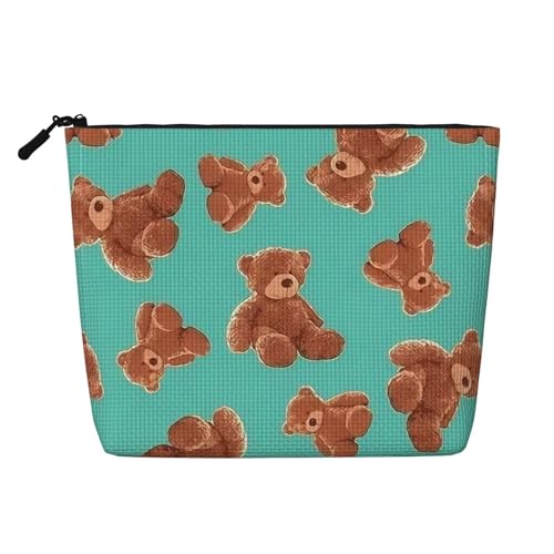 Dinosaur World Make-up-Tasche aus Kunsthanf, Make-up-Reisetasche aus Kunsthanf, Kosmetiktasche für Frauen und Mädchen von peiyeety