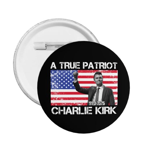 Ein wahrer Patriot Charlie Kirk Ruhe in Frieden Charlie 1993 2025 Pins und Button Kreis Abzeichen Runde Brust Pin von peiyeety