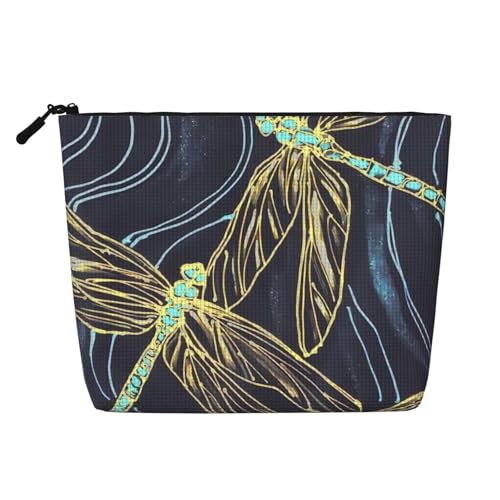 Flower and Goose Fake Hemp Kosmetiktasche aus Kunsthanf, Reisetasche, Kosmetiktasche für Frauen und Mädchen von peiyeety