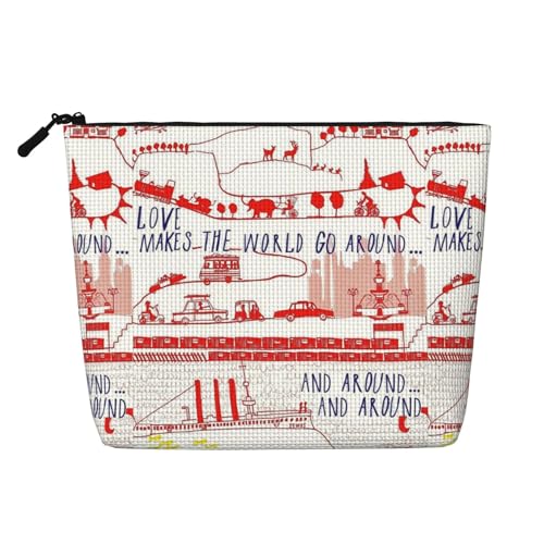 Flying Pig Fake Hemp Kunsthanf Make-up-Reisetasche Kosmetiktasche für Frauen und Mädchen von peiyeety