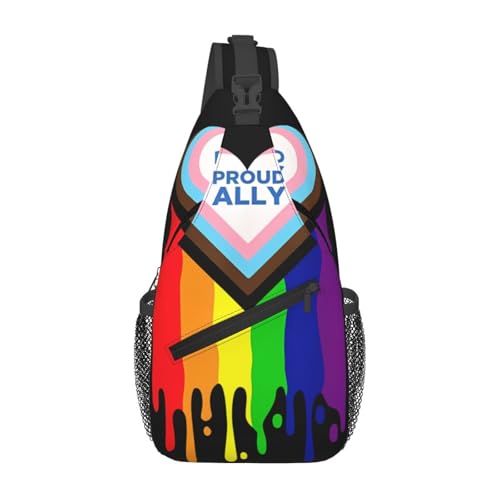 Galaxy Pride Flag Cross Brusttasche für Damen und Herren, verstellbare Umhängetaschen, Schulterrucksack Galaxy Pride Flag Cross Brusttasche für Damen und Herren, verstellbare Umhängetaschen, Schulterrucksack von peiyeety
