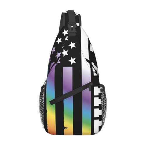 Galaxy Pride Flag Cross Brusttasche für Damen und Herren, verstellbare Umhängetaschen, Schulterrucksack Galaxy Pride Flag Cross Brusttasche für Damen und Herren, verstellbare Umhängetaschen, Schulterrucksack von peiyeety
