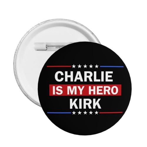 Held Charlie Kirk Button Pins RIP Charlie Kirk Pins und Button Kreis Abzeichen Runde Brust Pin von peiyeety