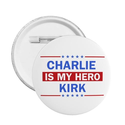 Held Charlie Kirk Button Pins RIP Charlie Kirk Pins und Button Kreis Abzeichen Runde Brust Pin von peiyeety