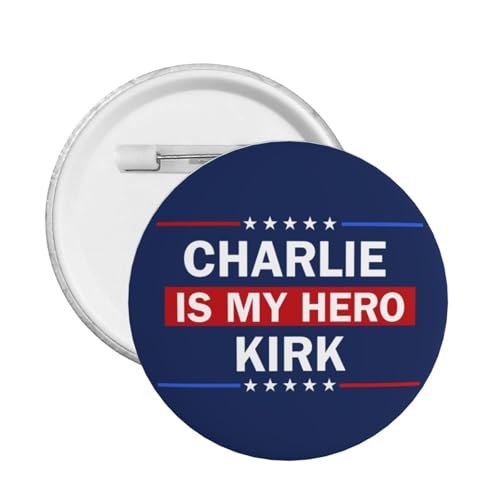 Held Charlie Kirk Button Pins RIP Charlie Kirk Pins und Button Kreis Abzeichen Runde Brust Pin von peiyeety