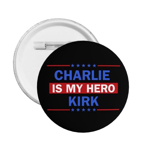 Held Charlie Kirk Button Pins RIP Charlie Kirk Pins und Button Kreis Abzeichen Runde Brust Pin von peiyeety