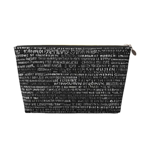 Kosmetiktasche für Damen mit Aufdruck, große Kapazität, Reisekosmetiktasche, wasserdichte Kulturtasche aus Leder (Programmierer-Programmiercode) von peiyeety