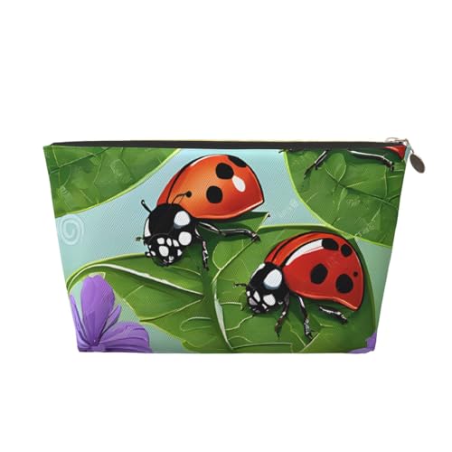 Kosmetiktasche für Damen mit Aufdruck, großes Fassungsvermögen, Reise-Kosmetiktasche aus Leder, wasserdicht, Kulturbeutel, Geldbörse (Marien) von peiyeety