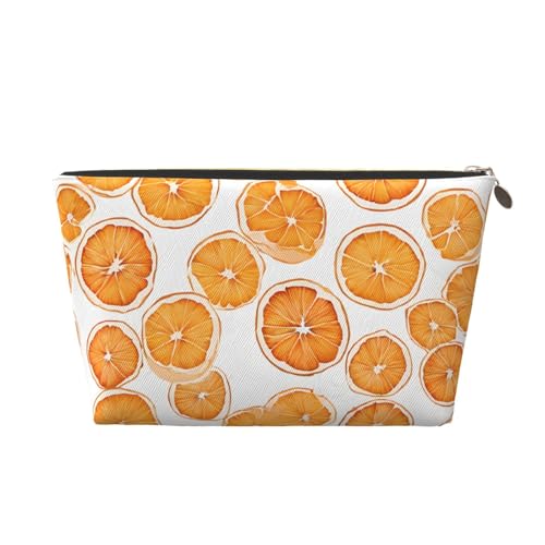 Kosmetiktasche für Damen mit Aufdruck, großes Fassungsvermögen, Reise-Kosmetiktasche aus Leder, wasserdicht, Kulturbeutel, Geldbörse (Pfirsich) von peiyeety