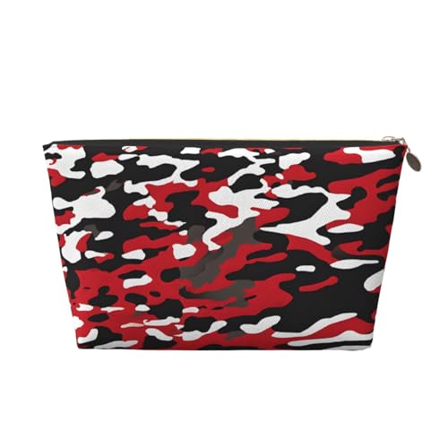 Kosmetiktasche für Damen mit Aufdruck, großes Fassungsvermögen, Reise-Kosmetiktasche aus Leder, wasserdicht, Kulturbeutel (Camouflage) von peiyeety