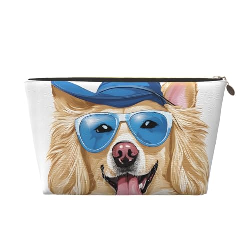 Kosmetiktasche für Damen mit Aufdruck, großes Fassungsvermögen, Reisekosmetiktasche aus Leder, wasserdicht, Kulturbeutel, Geldbörse (Französische Bulldogge) von peiyeety