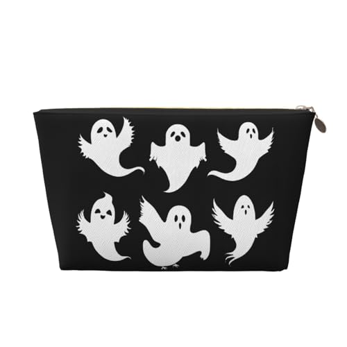 Kosmetiktasche für Damen mit Aufdruck, großes Fassungsvermögen, Reisekosmetiktasche aus Leder, wasserdicht, Kulturbeutel, Geldbörse (Halloween-Gothic) von peiyeety