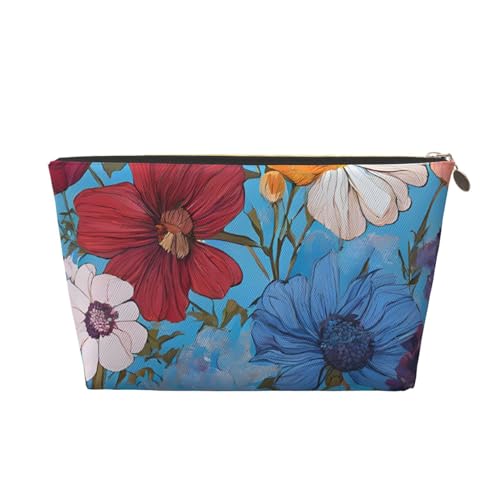 Kosmetiktasche für Damen mit Aufdruck, großes Fassungsvermögen, Reisekosmetiktasche aus Leder, wasserdicht, Kulturbeutel, Geldbörse (Hello Hawaii) von peiyeety