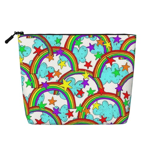 Kosmetiktasche mit Aquarell-Muster, Kunsthanf, Kunsthanf, Make-up-Reisetasche, Kosmetiktasche für Frauen und Mädchen von peiyeety