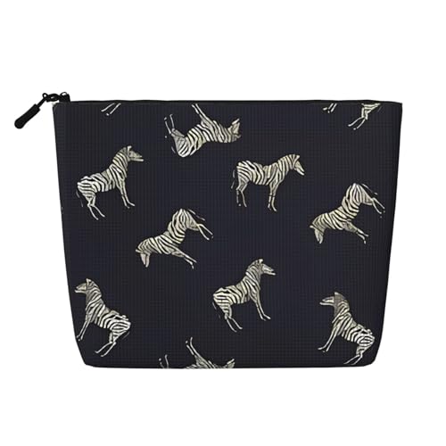 Kosmetiktasche mit Musiknoten, Kunsthanf, Make-up-Reisetasche, Kosmetiktasche für Frauen und Mädchen von peiyeety