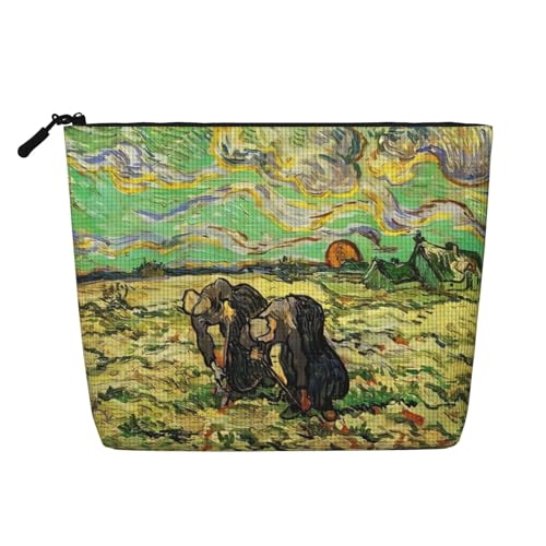 Kosmetiktasche mit farbigen Blättern, Kunsthanf, Kunsthanf, Make-up-Reisetasche, Kosmetiktasche für Frauen und Mädchen von peiyeety