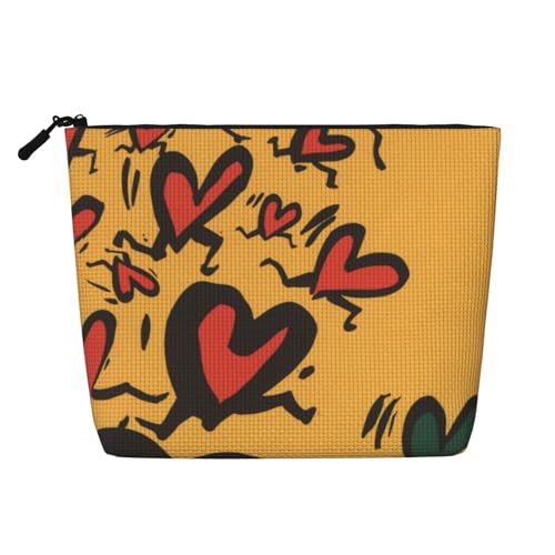 Kosmetiktasche mit fliegendem Vogel, Kunsthanf, Make-up-Reisetasche, Kosmetiktasche für Frauen und Mädchen von peiyeety