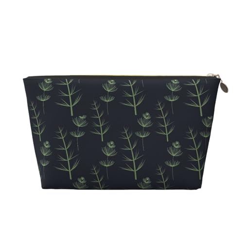 Line Leafs Tragbare Kosmetiktasche aus Leder, Organizer, geeignet für Geschäftsreisen für Damen und Herren von peiyeety