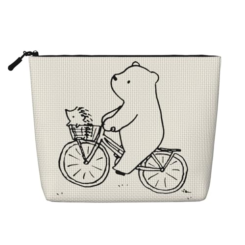 Log Cabin Fake Hanf Make-up-Tasche Kunsthanf Make-up Reisetasche Kosmetiktasche für Frauen und Mädchen von peiyeety