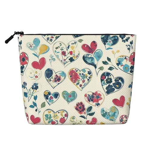 Make-up-Reisetasche, Kosmetiktasche mit Aquarell-Flugzeugen, Kunsthanf, Kunsthanf, für Frauen und Mädchen von peiyeety