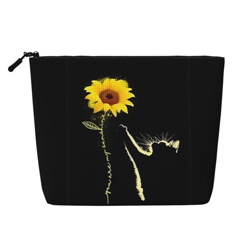 Make-up-Tasche aus Kunsthanf mit Blättern vor dem Fenster, Make-up-Reisetasche aus Kunsthanf, Kosmetiktasche für Frauen und Mädchen von peiyeety