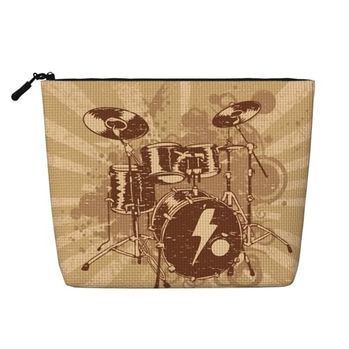 Make-up-Tasche aus Kunsthanf mit Blumenmotiv, Make-up-Reisetasche aus Kunsthanf, Kosmetiktasche für Frauen und Mädchen von peiyeety