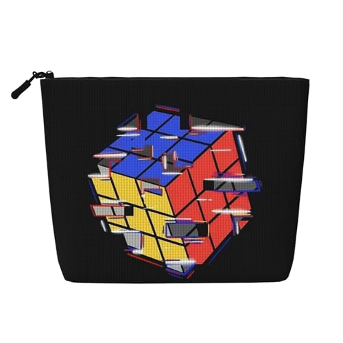 Make-up-Tasche mit Federblumen und Kunsthanf, Kunsthanf, Make-up-Reisetasche, Kosmetiktasche für Frauen und Mädchen von peiyeety