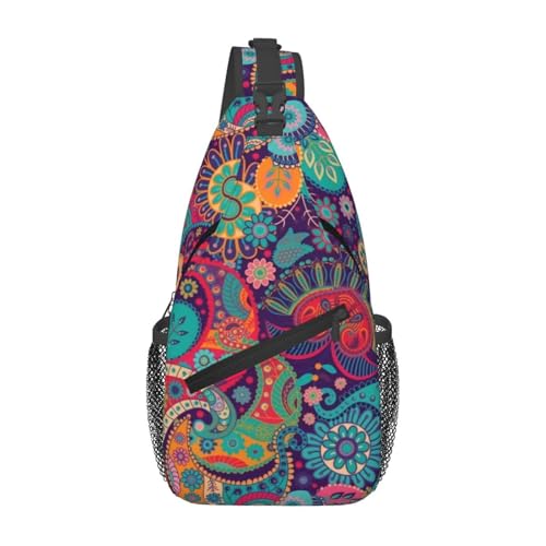 Mandala Bohemian Paisley Sling Bag Crossbody Rucksack für Damen Herren Reisen Wandern Daypack Brust Schultertasche Mandala Bohemian Paisley Sling Bag Crossbody Rucksack für Damen Herren Reisen Wandern Daypack Brust Schultertasche von peiyeety