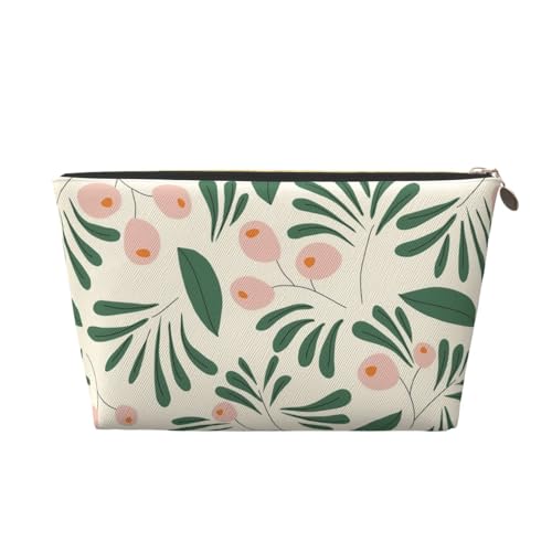 Mehr Pilze Tragbare Kosmetiktasche aus Leder, Organizer, geeignet für Geschäftsreisen für Damen und Herren von peiyeety