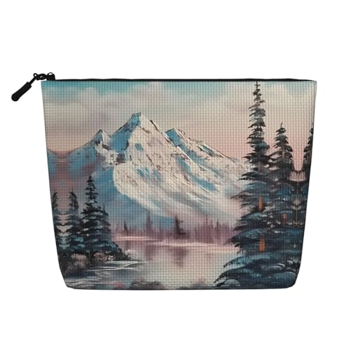 Niedliche Schminktasche mit Erdbeerblumen und Kunsthanf, Kunsthanf, Make-up-Reisetasche, Kosmetiktasche für Frauen und Mädchen von peiyeety