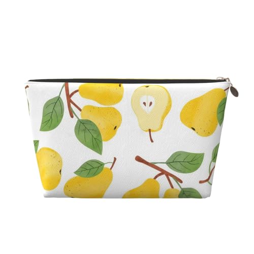 Niedlicher Kosmetiktaschen-Organizer aus Leder mit Tiermotiv, tragbar, geeignet für Geschäftsreisen für Damen und Herren von peiyeety