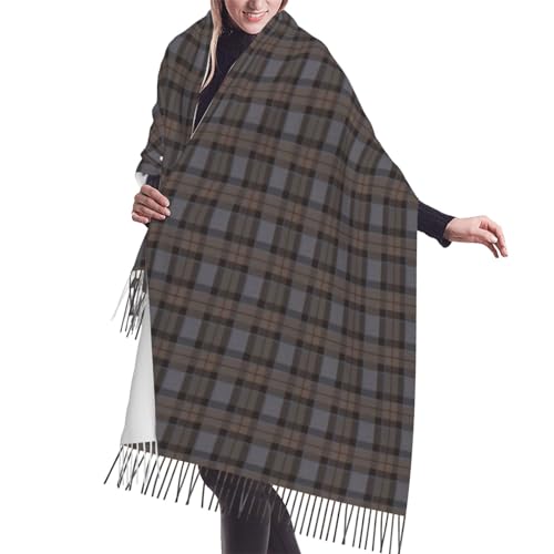 Outlander Tartan - Fraser Tartan Kaschmir-Fransenschal Herbst- und Winterschals Der weichste Klassiker von peiyeety