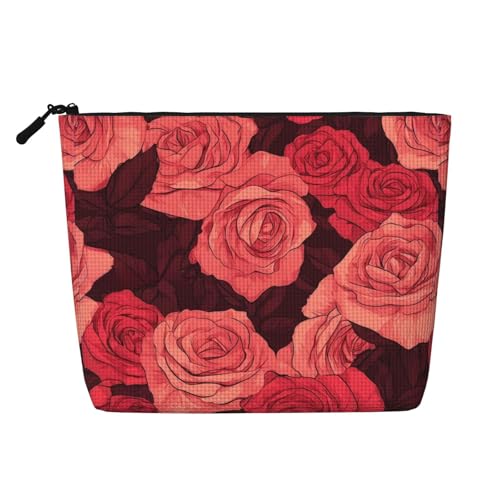 Paw Prints1 Fake Hemp Kunsthanf Make-up Reisetasche Kosmetiktasche für Frauen und Mädchen von peiyeety