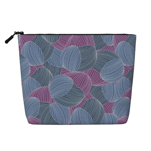 Rosa und weiße Blumen Kunsthanf Make-up-Tasche Kunsthanf Make-up Reisetasche Kosmetiktasche für Frauen und Mädchen von peiyeety