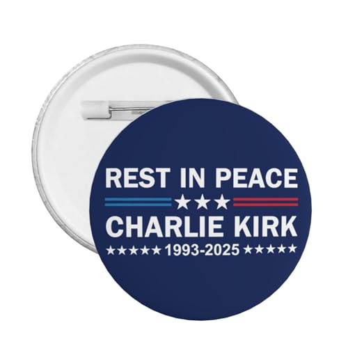 Ruhe in Frieden, Charlie Kirk Button Pins RIP Charlie Kirk Pins und Button Kreis Abzeichen Runde Brust Pin von peiyeety