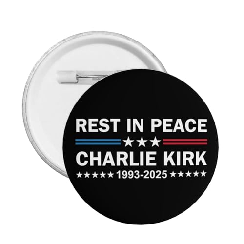 Ruhe in Frieden, Charlie Kirk Button Pins RIP Charlie Kirk Pins und Button Kreis Abzeichen Runde Brust Pin von peiyeety