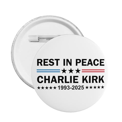 Ruhe in Frieden, Charlie Kirk Button Pins RIP Charlie Kirk Pins und Button Kreis Abzeichen Runde Brust Pin von peiyeety