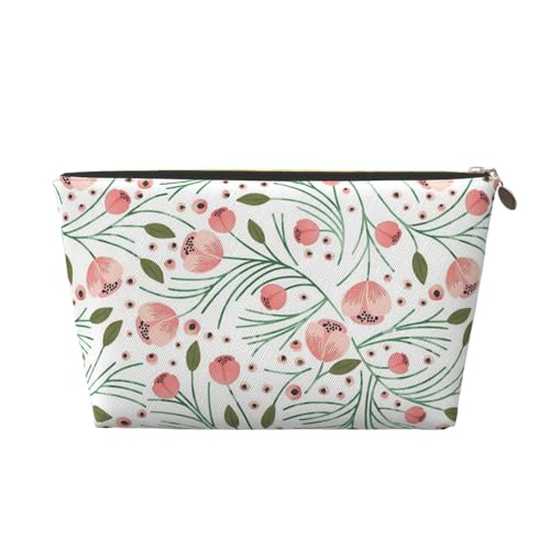 Schöne süße Blumen, tragbarer Kosmetiktaschen-Organizer aus Leder, geeignet für Geschäftsreisen für Damen und Herren von peiyeety