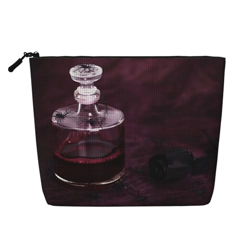 Ski People Fake Hemp Kunsthanf Make-up Reisetasche Kosmetiktasche für Frauen und Mädchen von peiyeety