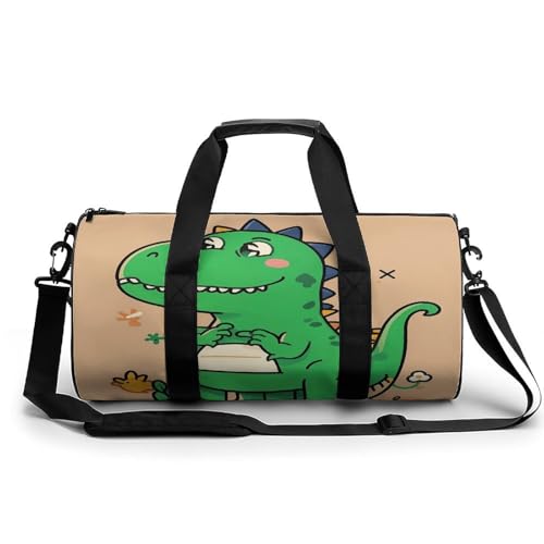 Sporttasche für Damen und Herren, Cartoon-Dinosaurier-Aufdruck, Handgepäck, Sporttasche, Workout, leichte Reisetaschen für Reisen und Sport von peiyeety