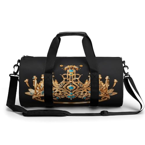 Sporttasche für Damen und Herren, Motiv: goldene Bienenkönigin mit Krone, Handgepäck, Sporttasche, Workout, leichte Reisetaschen für Reisen und Sport Sporttasche für Damen und Herren, Motiv: goldene Bienenkönigin mit Krone, Handgepäck, Sporttasche, Workout, leichte Reisetaschen für Reisen und Sport von peiyeety
