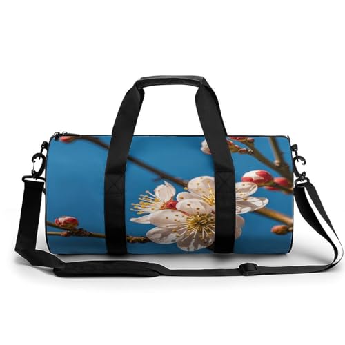Sporttasche für Damen und Herren, Pflaumenblüten-Print, Handgepäck, Sporttasche, Workout, leichte Reisetaschen für Reisen und Sport von peiyeety