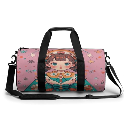 Sporttasche für Damen und Herren, Retro-Druck im niedlichen Stil, Handgepäck, Sporttasche, Workout, leichte Reisetaschen für Reisen und Sport Sporttasche für Damen und Herren, Retro-Druck im niedlichen Stil, Handgepäck, Sporttasche, Workout, leichte Reisetaschen für Reisen und Sport von peiyeety