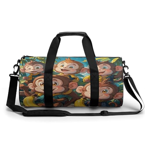 Sporttasche für Damen und Herren, lustiges Affen-Print, Handgepäck, Sporttasche, Workout, leichte Reisetaschen für Reisen und Sport Sporttasche für Damen und Herren, lustiges Affen-Print, Handgepäck, Sporttasche, Workout, leichte Reisetaschen für Reisen und Sport von peiyeety