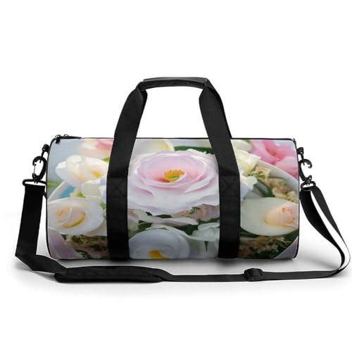 Sporttasche für Damen und Herren, schöner Blumendruck, Handgepäck, Sporttasche, Workout, leichte Reisetaschen für Reisen und Sport Sporttasche für Damen und Herren, schöner Blumendruck, Handgepäck, Sporttasche, Workout, leichte Reisetaschen für Reisen und Sport von peiyeety