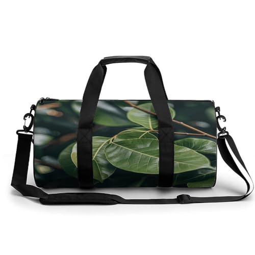 Sporttasche für Damen und Herren mit Eukalyptus-Blätter-Print, Handgepäck, Sporttasche, Workout, leichte Reisetaschen für Reisen und Sport von peiyeety